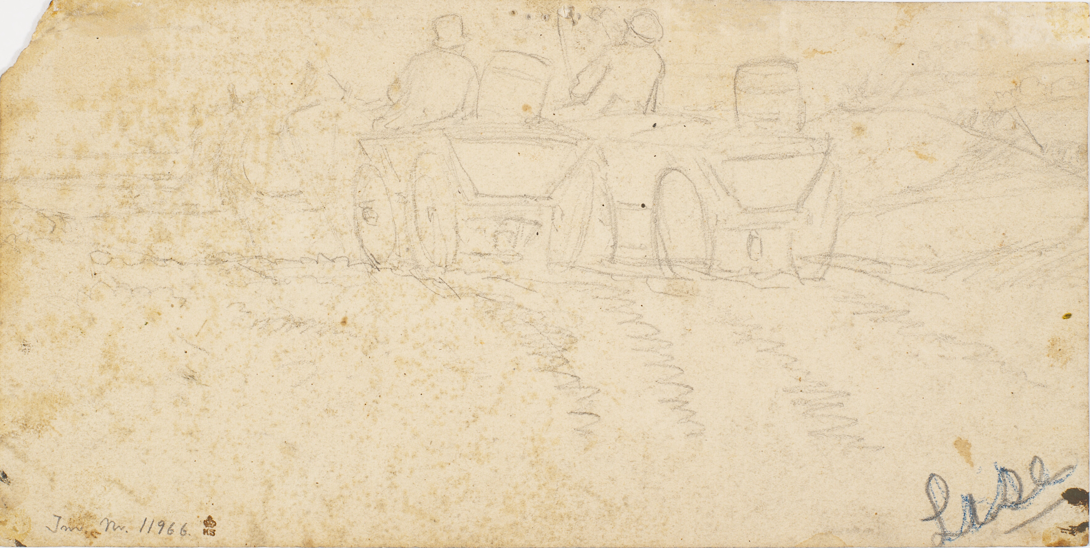 To arbejdsvogne på en vej